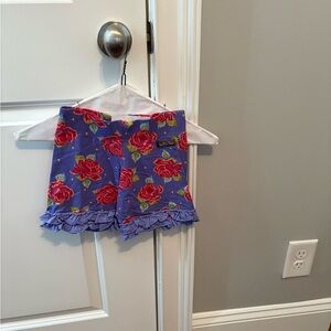 Matilda Jane Purple Floral Kids Shorts - Size 10